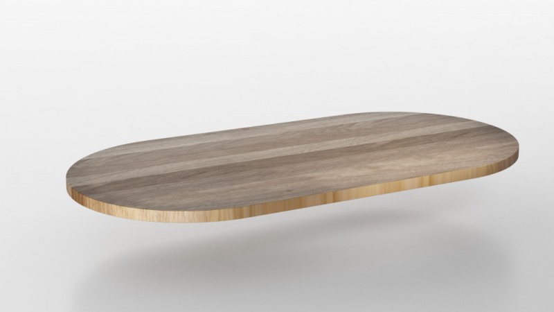 Massivholz Tischplatten nach Maß - Eiche - Ovum